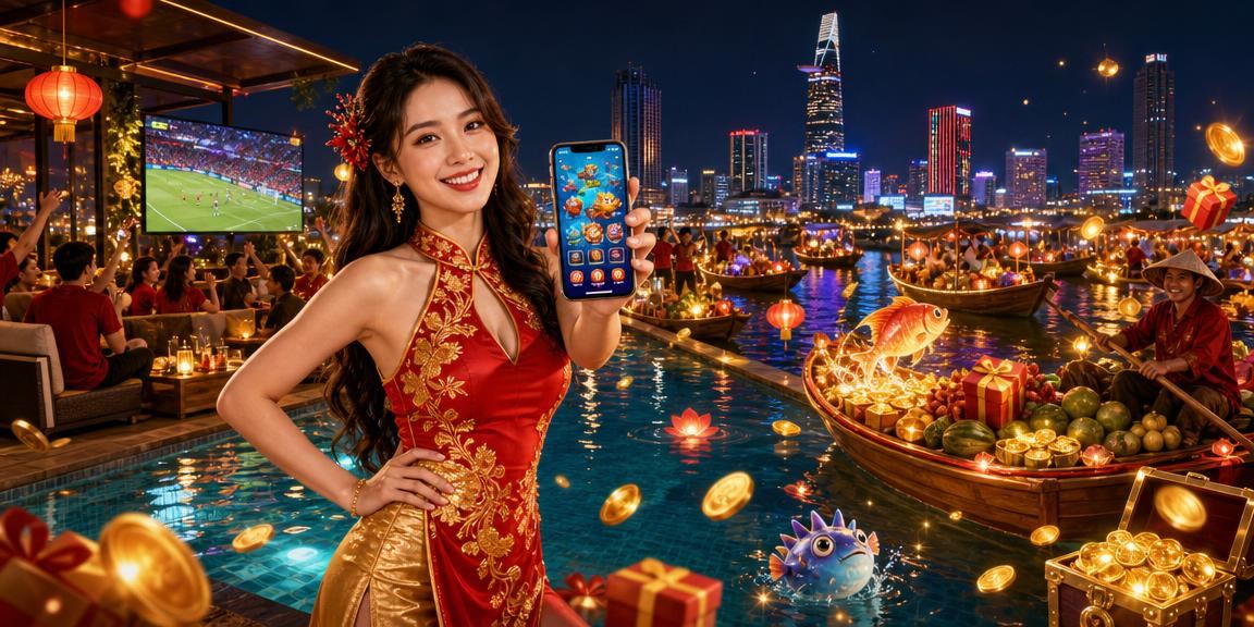 Cảnh ban đêm và cược bắn cá tại Hồ Chí Minh
